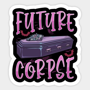 Future Corpse Funny Coffin Pastel Emo Goth Sticker